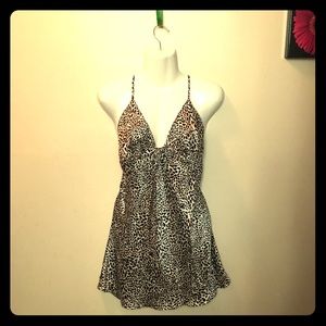 Victoria’s Secret Silk Leopard Print Night Slip